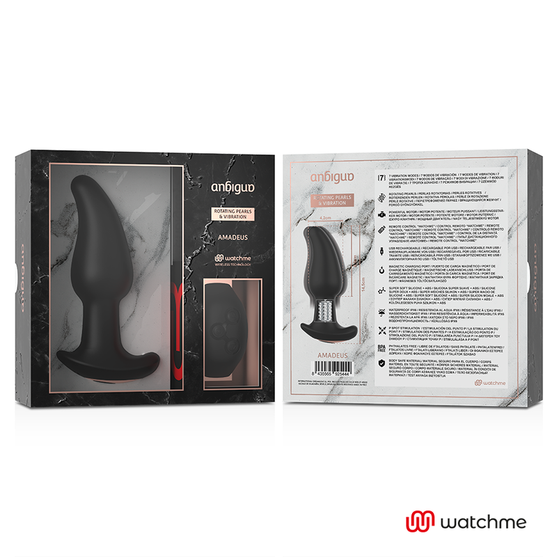 ANBIGUO Amadeus – Analvibrator mit rotierenden Perlen und Watchme-Fernbedienung
