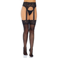 LEG AVENUE – Bas jarretelles opaque taille unique