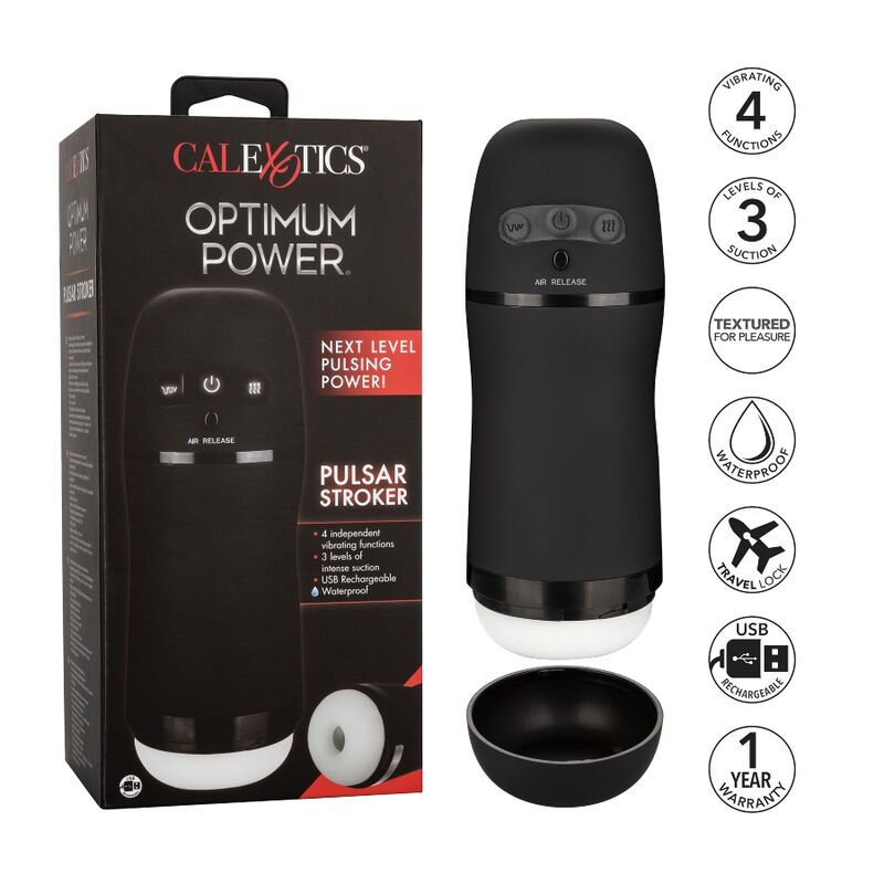 CALEXOTICS Optimum Power Pulsar – Vibrierender Saug-Masturbator