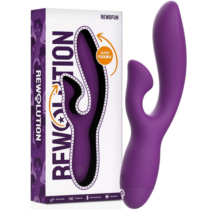 REWOLUTION RewoFun – Flexible vibrator with rabbit