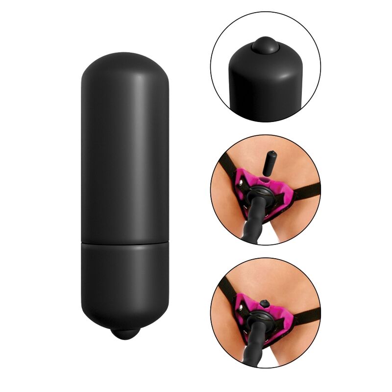 Fetish Fantasy Series – Vibrating strap-on set, purple