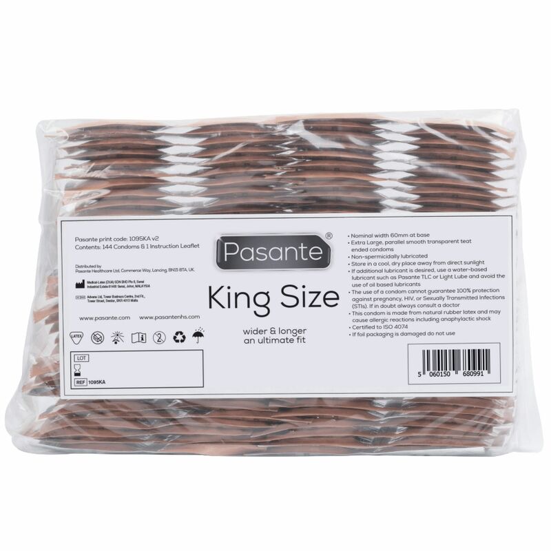 PASANTE King Size – breitere und längere Kondome, Beutel mit 144 Stück