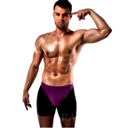 PASSION Boxer 009 – Erotische Dessous Lila/Schwarz, S/M