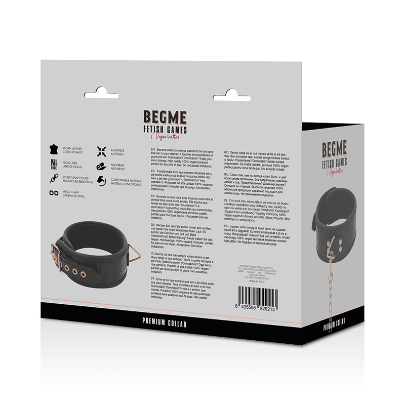 BEGME – BLACK EDITION PREMIUM COLLARE IN PELLE VEGANA