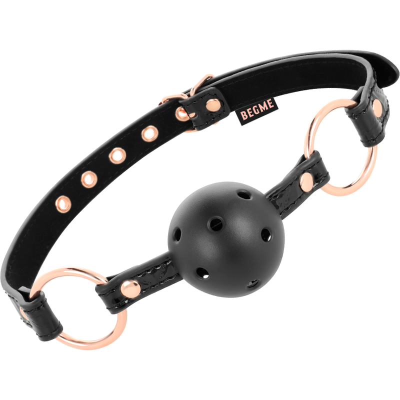 BEGME – BLACK EDITION BALL GAG VEGAN LEATHER