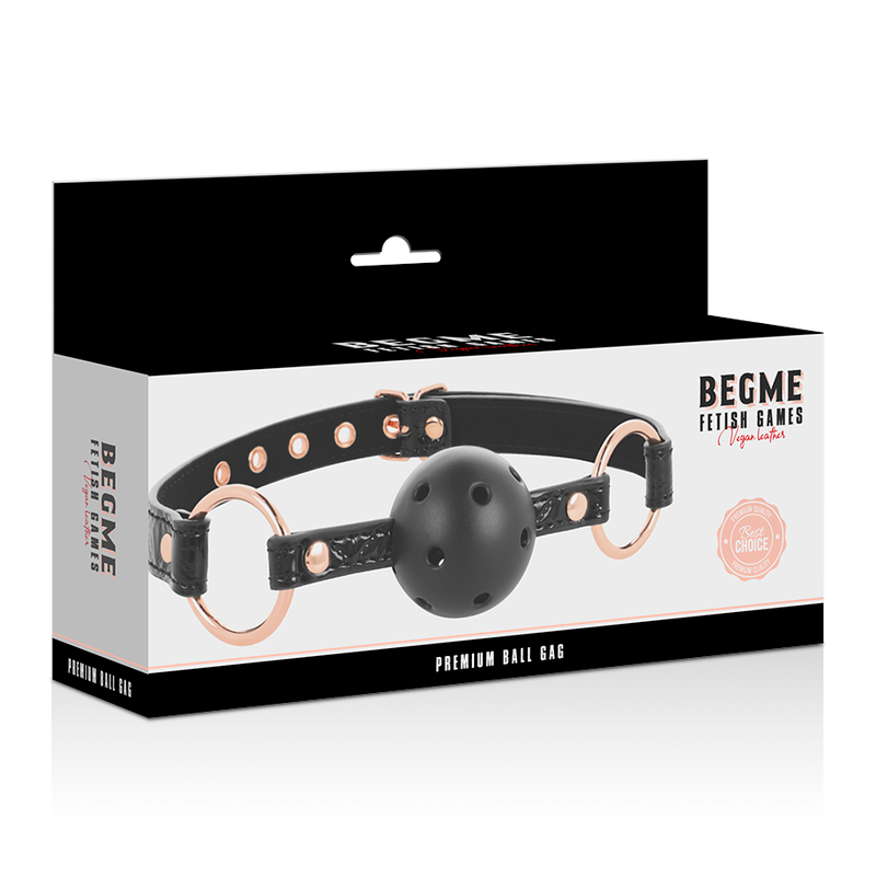 BEGME – BLACK EDITION BALL GAG VEGAN LEATHER