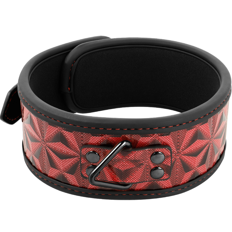 BEGME Red Edition – Premium-Halsband aus veganem Leder mit Neoprenfutter
