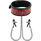 BEGME Red Edition – Halsband mit Nippelklemmen und Neoprenfutter