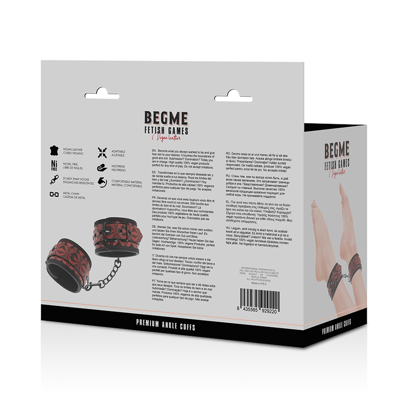 BEGME Red Edition – Premium-Knöchelmanschetten mit Neoprenfutter