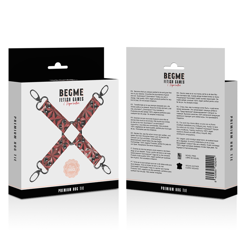 BEGME Red Edition – Premium vegan leather hog tie