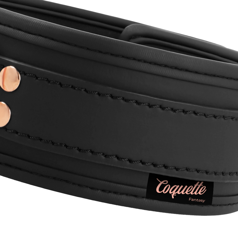 COQUETTE CHIC DESIRE FANTASY – Sklaven-Halsband mit Leine, veganes Leder
