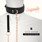 COQUETTE CHIC DESIRE FANTASY – Sklaven-Halsband mit Leine, veganes Leder