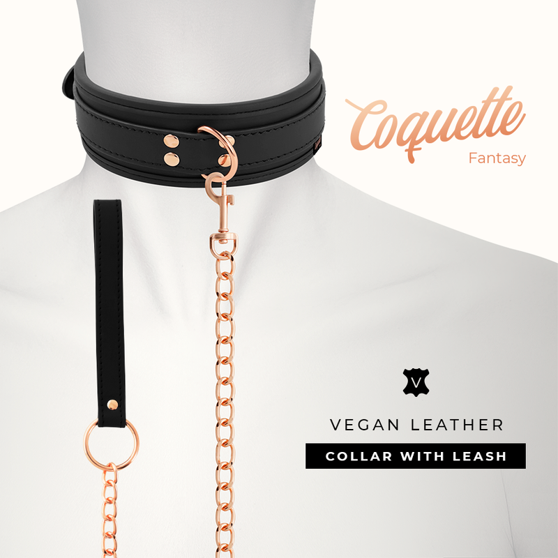 COQUETTE CHIC DESIRE FANTASY – Collana in pelle fantasia vegana con cinturino e fodera in neoprene