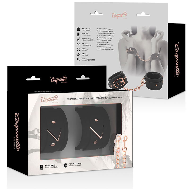 COQUETTE CHIC DESIRE FANTASY – Menottes  en cuir végan avec doublure en noprène