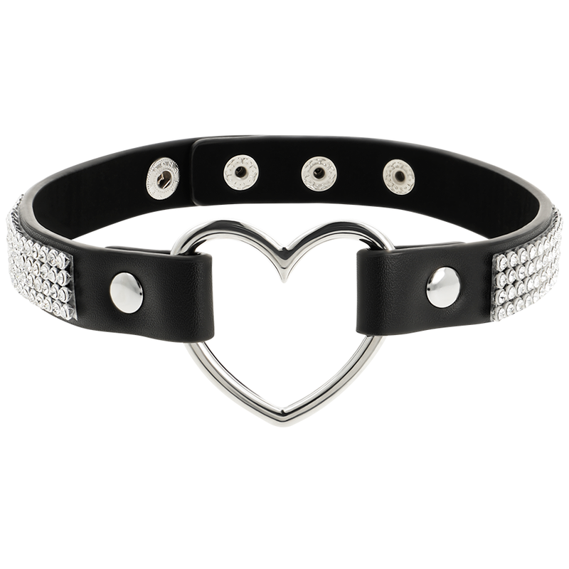COQUETTE CHIC DESIRE – Ras de cou en cuir vegan avec coeur