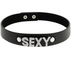 COQUETTE CHIC DESIRE – Sexy Choker aus veganem Leder, verstellbar