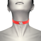COQUETTE CHIC DESIRE – Fetisch-Choker aus veganem Leder, Rot