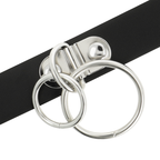 COQUETTE CHIC DESIRE – Doppelring-Halsband aus veganem Leder