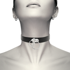 COQUETTE CHIC DESIRE – Doppelring-Halsband aus veganem Leder
