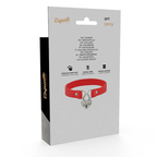 COQUETTE CHIC DESIRE – Collana in pelle vegana rossa con accessorio cuore con chiave