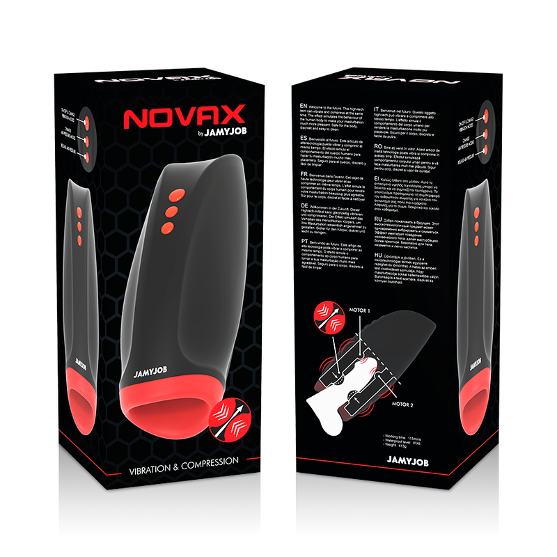 JAMYJOB Novax – Masturbator with Vibration and compression