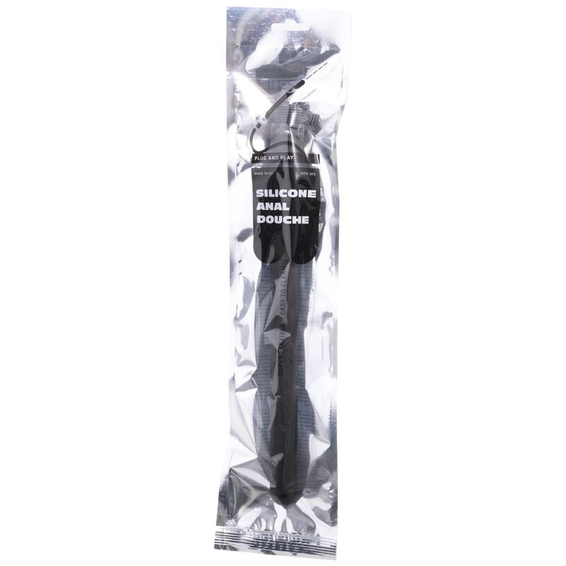 ALL BLACK – DOCCIA ANALE CON PERLINE IN SILICONE 27 CM
