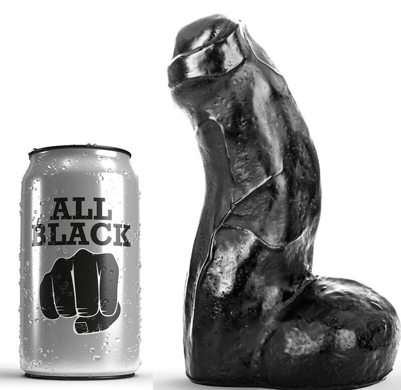 ALL BLACK – Dong nero realistico 17 cm