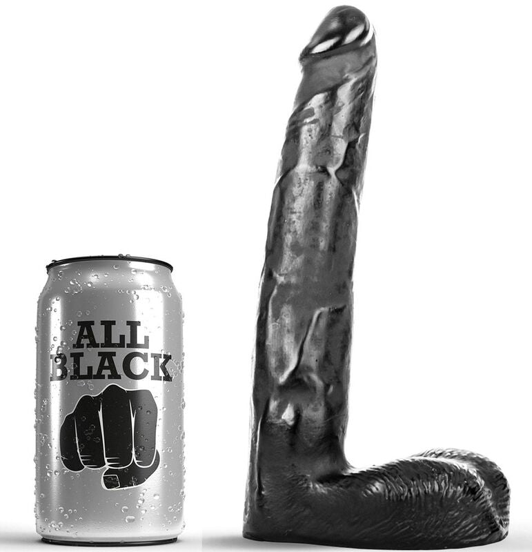 ALL BLACK – Gode réaliste 21 cm
