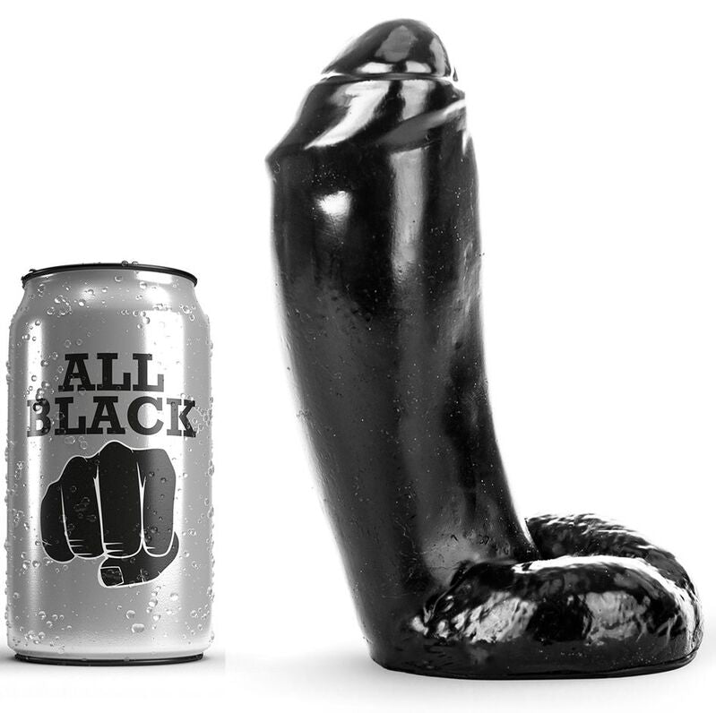 ALL BLACK – Realistischer Dildo, 18 cm