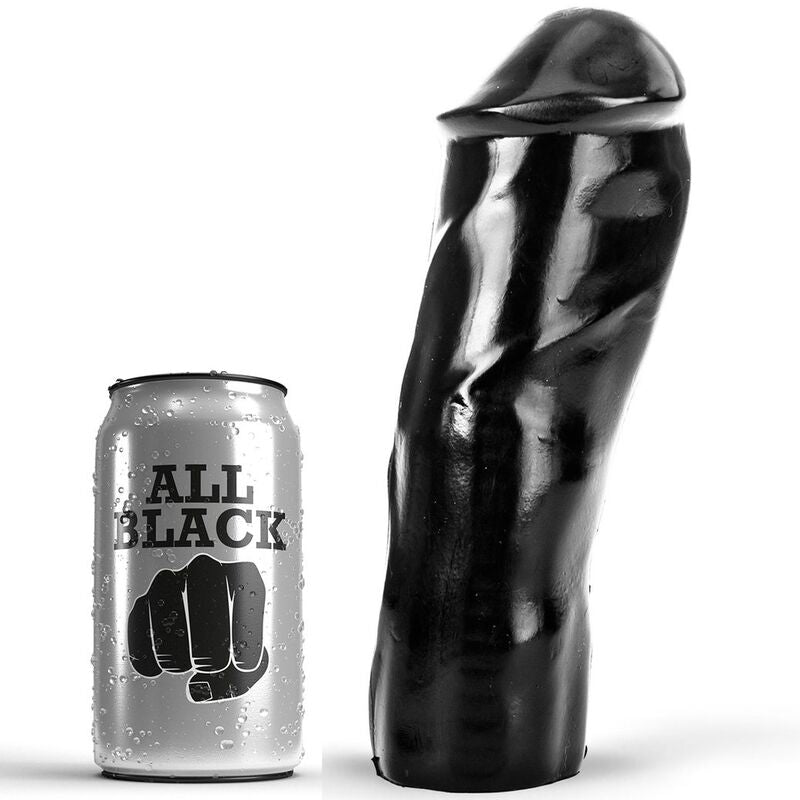 ALL BLACK – Gode réaliste 20 cm
