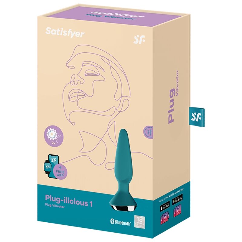 SATISFYER Plug-ilicious 1 – Plug ilicious 1 plug vibratore verde