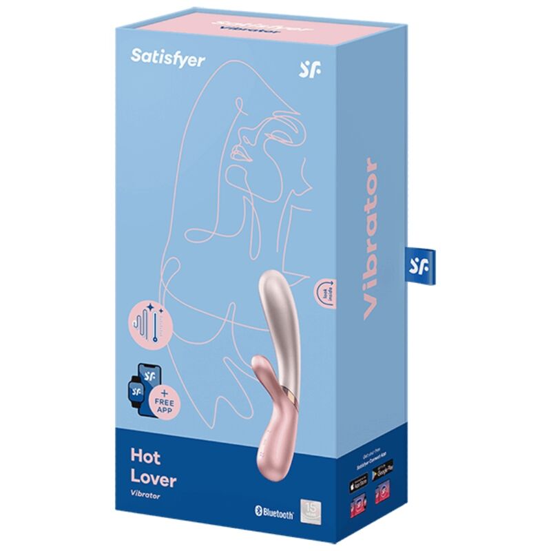 SATISFYER Hot Lover – Rabbit-Vibrator mit Wärmefunktion, rosé/beige