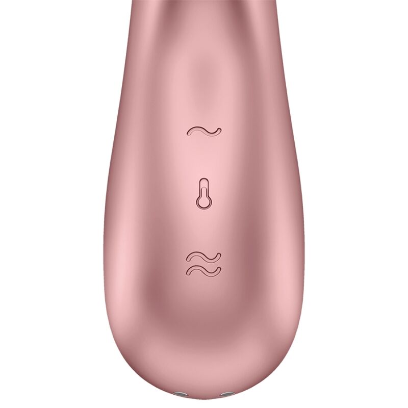 SATISFYER Hot Lover – Rabbit-Vibrator mit Wärmefunktion, rosé/beige