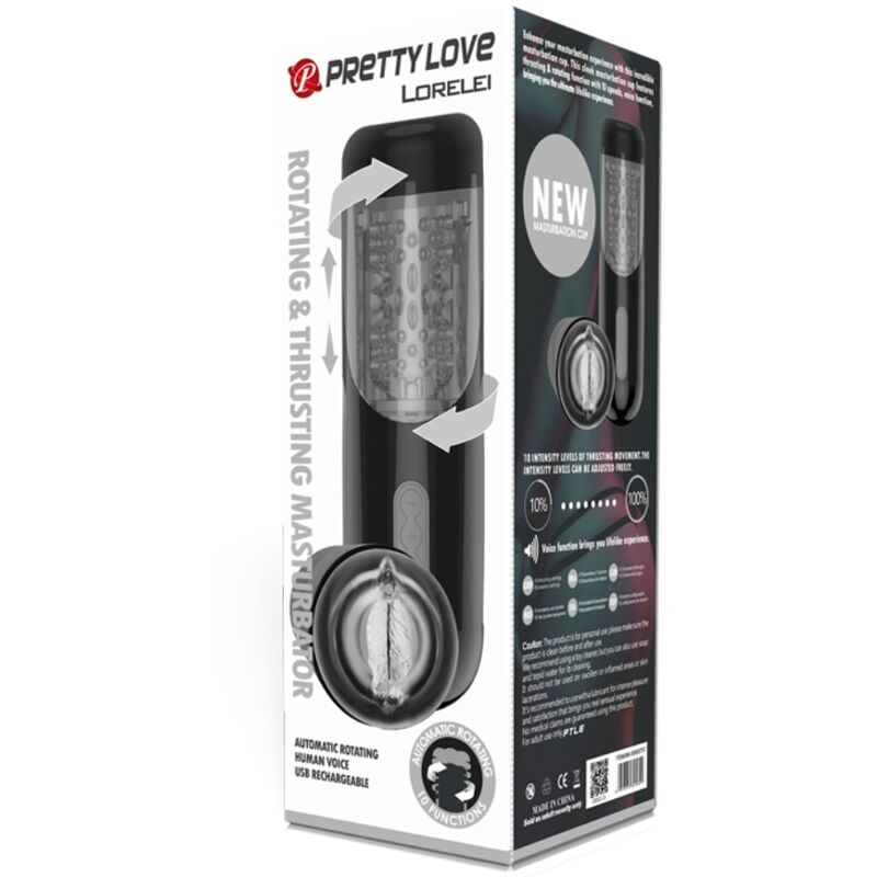 PRETTY LOVE Lorelei – Masturbateur rechargeable multifonction