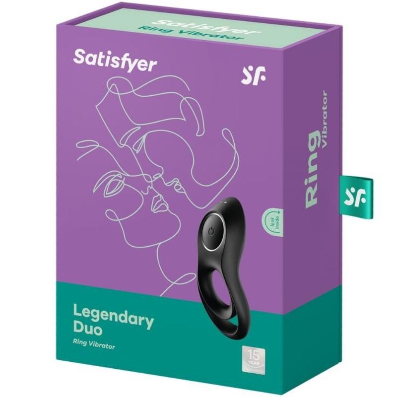 SATISFYER – VIBRATEUR ANNEAU DUO LÉGENDAIRE NOIR