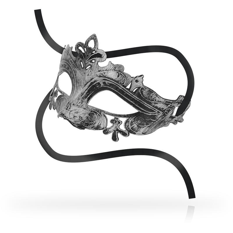 OHMAMA Maske – venezianischer Stil, silber glänzend