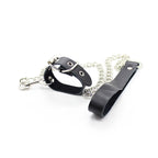OHMAMA Fetish – Penis-Halskette mit Lederarmband und Metallkette