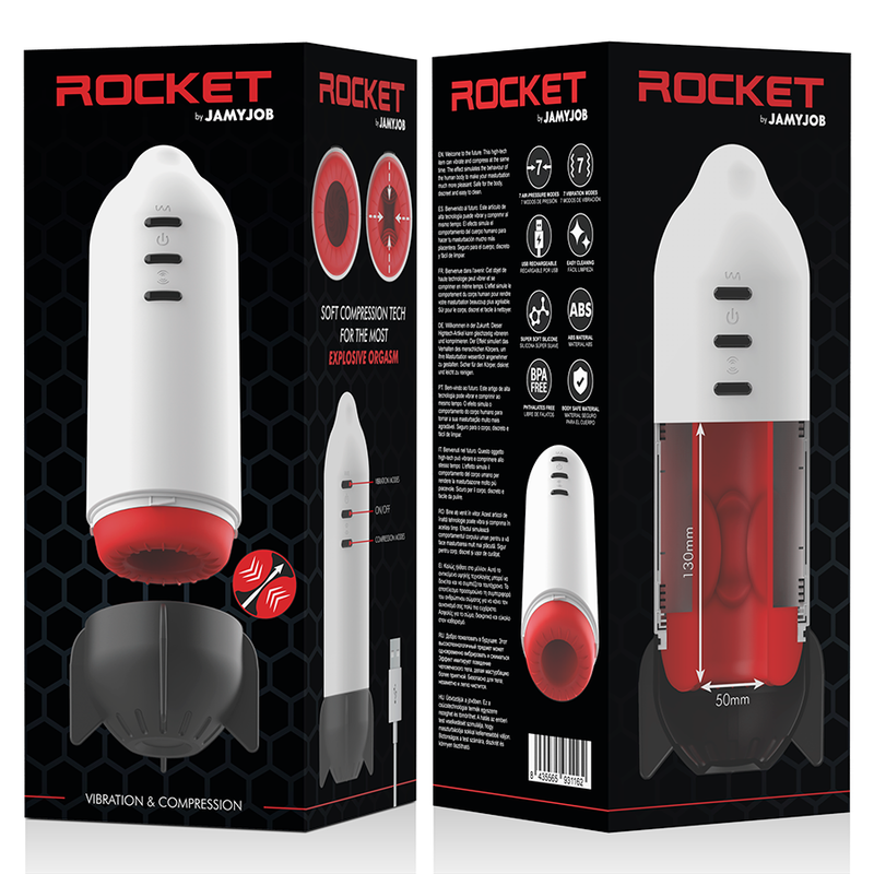 JAMYJOB Rocket – Masturbator tecnologia di compressione morbida e vibrazione