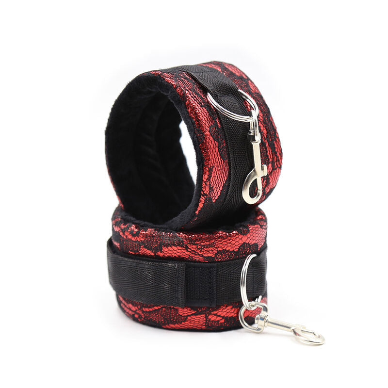 OHMAMA FETISH – Menottes en velours avec ruban en nylon