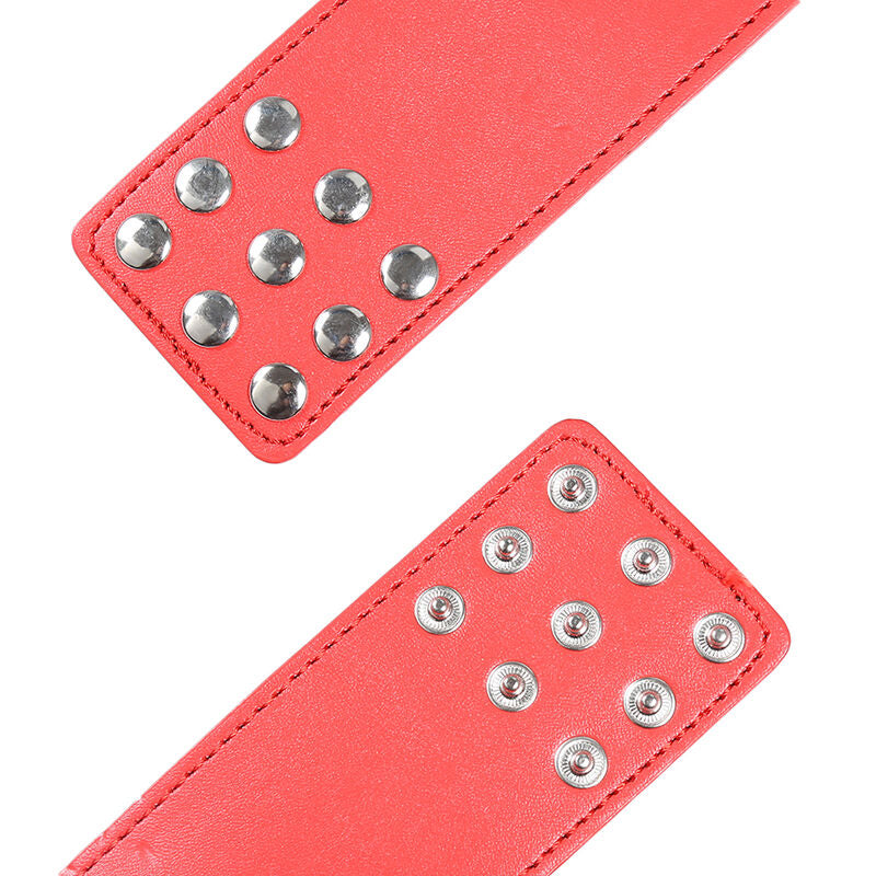 OHMAMA FETISH – Red handcuffs with snap closure
