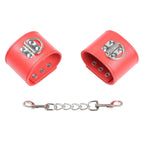 OHMAMA FETISH – Red handcuffs with snap closure