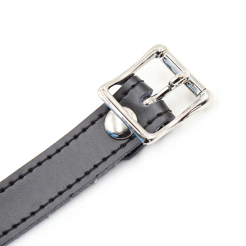 OHMAMA FETISH – Silicone ball gag with leather belt (padlock included)