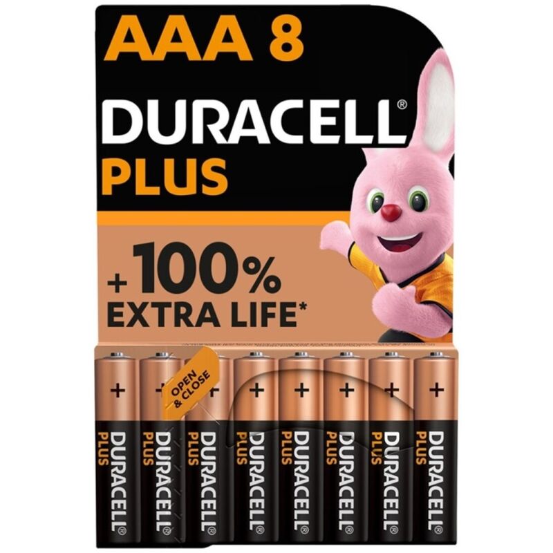 DURACELL – Plus Power 100 pile alcaline AAA LR03, 8 pièces