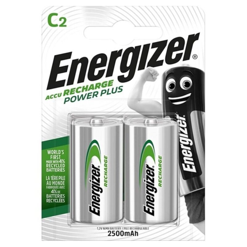 ENERGIZER – Power Plus pile rechargeable C 2500mAh lot de 2