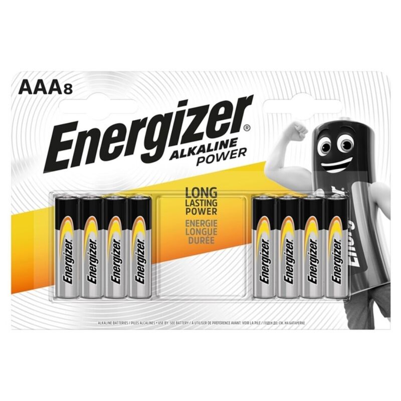 ENERGIZER – Alkaline Power piles AAA lot de 8