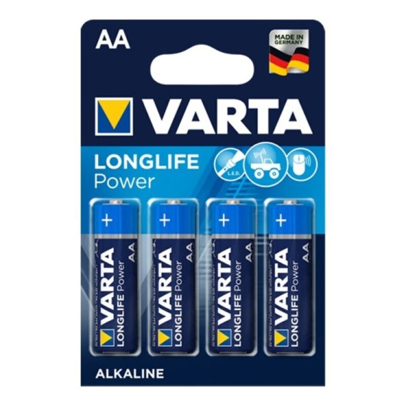 VARTA – Longlife Power pile alcaline AA LR6, 4 pièces