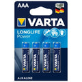 VARTA – Longlife Power pile alcaline AAA LR03, 4 pièces