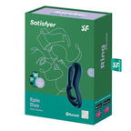 SATISFYER Epic Duo – Ring vibrator App blue