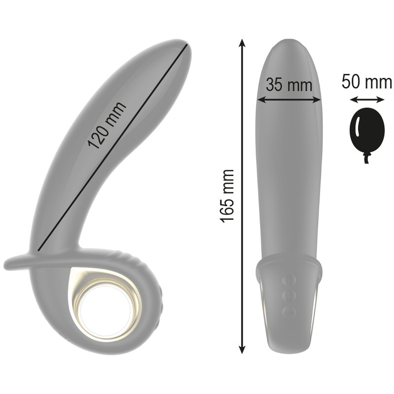 Ibiza – Aufblasbarer Vaginal-Vibrator mit Fernbedienung