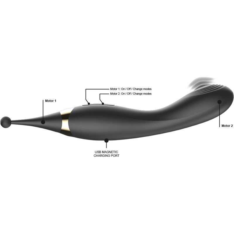Ibiza – Austauschbarer Klitoris- und G-Punkt-Vibrator mit Pulsation